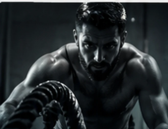 Atleta entrenando con intensidad